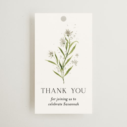 This is a diamond gift tags with standard by Kate Ahn called aveline printing on signature in tag