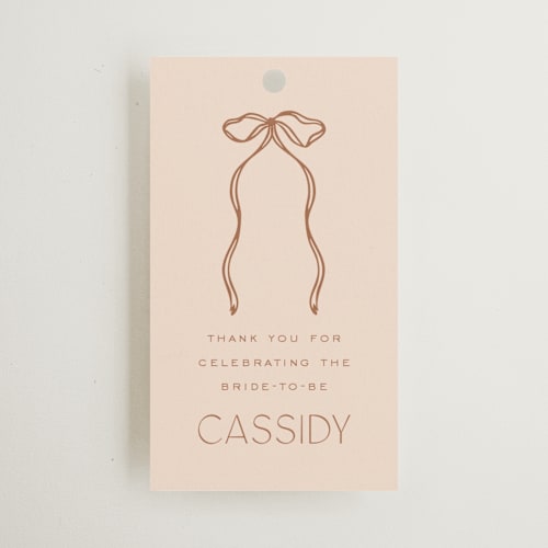 This is a neopolitan gift tags with standard by Leah Bisch called oval wreath printing on signature in tag