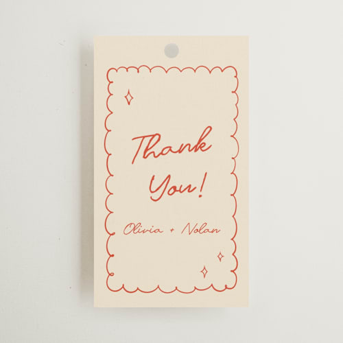 This is a sangria spark wedding favor tags with standard by Zove Ahhh called party on! printing on signature in tag