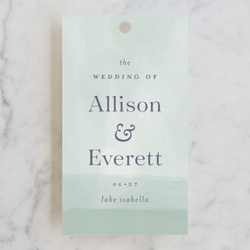 This is a wildflower wedding favor tags with standard by Ashley DeMeyere called delicate garden printing on signature in tag