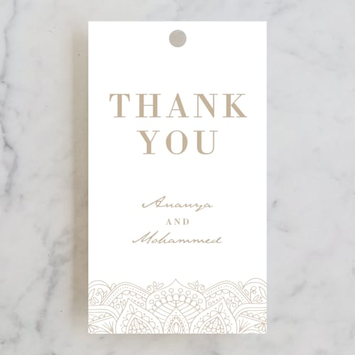 This is a natural wedding favor tags with standard by Jessie Steury called extravagant printing on signature in tag