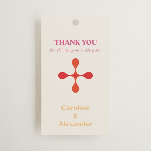This is a new york wedding favor tags with standard by Bethania Lima called pop love printing on signature in tag