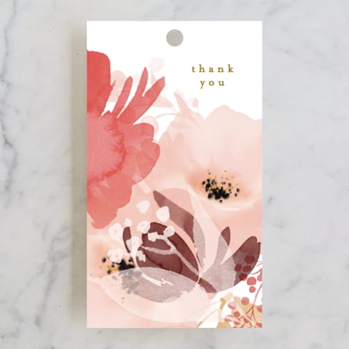 This is a autumn wedding favor tags with standard by Phrosné Barwood called autumn fest printing on signature in tag