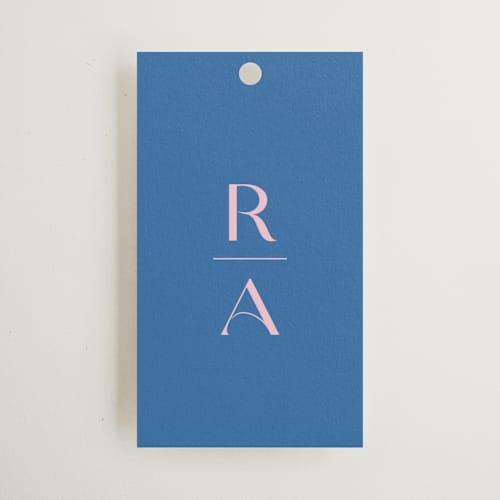 This is a marseille wedding favor tags with standard by Claudia Orengo called connected printing on signature in tag