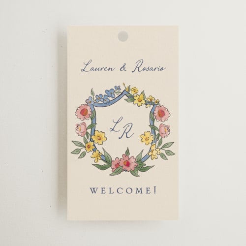 This is a cornflower wedding favor tags with standard by Chris Griffith called a wedding in low country printing on signature in tag