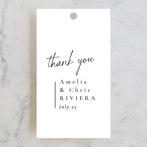 This is a tuxedo wedding favor tags with standard by Jackie Mangiolino called opera printing on signature in tag