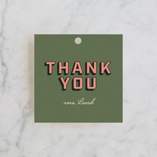 This is a fern wedding favor tags with standard by taylorVdesign called camp bach printing on signature in tag