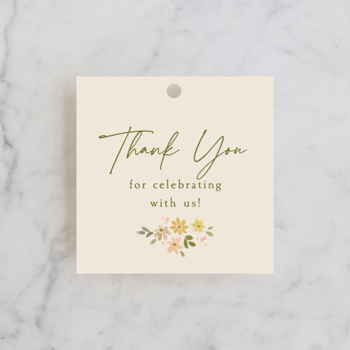 This is a cream gift tags with standard by Robert and Stella called boho branch printing on signature in tag