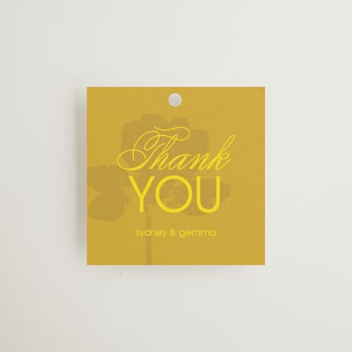 This is a island citrus gift tags with standard by Morgan Kendall called bloom printing on signature in tag