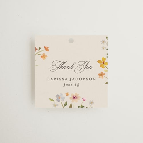 This is a wildflower gift tags with standard by Nicole Walsh called garden printing on signature in tag