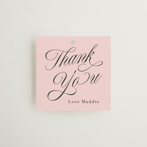 This is a peony gift tags with standard by Susan Moyal called summer shower printing on signature in tag