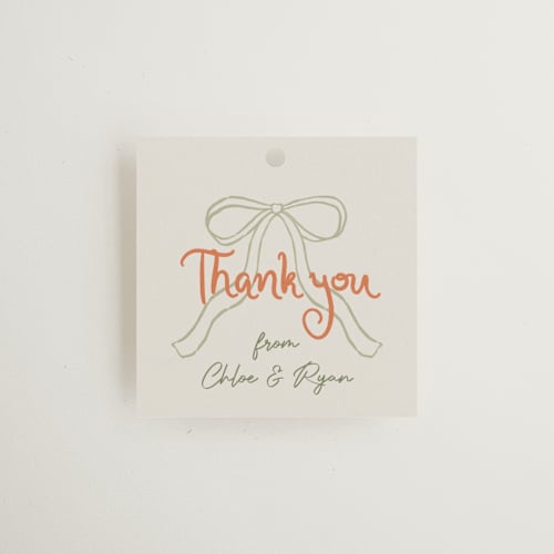 This is a sunset wedding favor tags with standard by Elly called toast printing on signature in tag