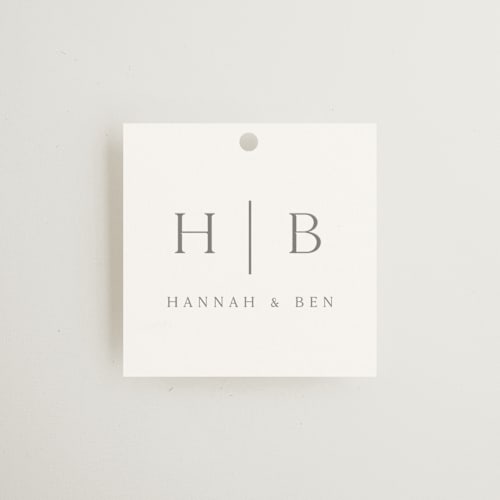 This is a slate wedding favor tags with standard by Vanessa Doyle called song of solomon printing on signature in tag