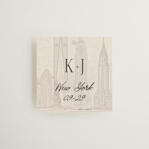 This is a antique wedding favor tags with standard by Jenna Holcomb called new york toile printing on signature in tag