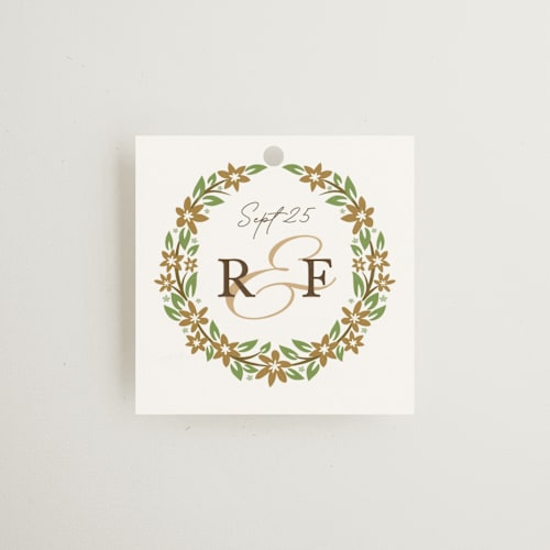 This is a forest wedding favor tags with standard by Paper Sun Studio called in the country printing on signature in tag