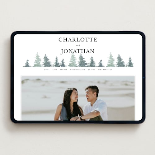 This is a rain wedding websites by Anne Kostecki called painted woods printing on digital paper in standard