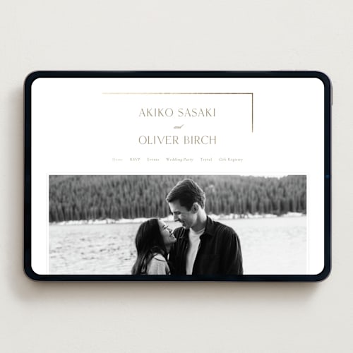 This is a quartz wedding websites by Kristie Kern called the gallery printing on digital paper in standard