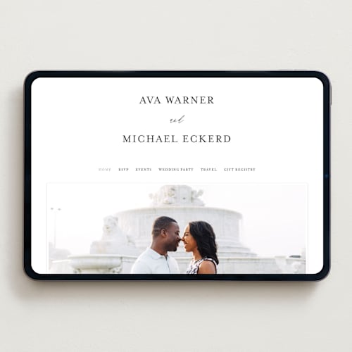 This is a obsidian wedding websites by Jennifer Postorino called delicate printing on digital paper in standard