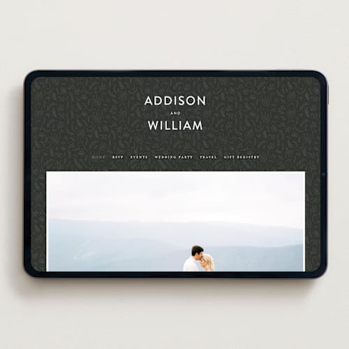 This is a cloud wedding websites by Pine Street Creative called as if a dream printing on digital paper in standard