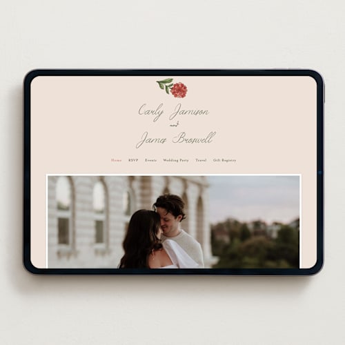 This is a coral fern wedding websites by Chris Griffith called wedding tapestry printing on digital paper in standard