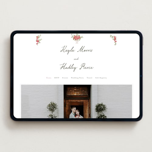 This is a azalea wedding websites by Everett Paper Goods called villa printing on digital paper in standard
