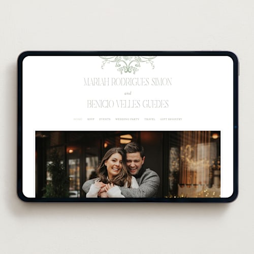 This is a leaf wedding websites by Sherley Ferreira called eternal grace printing on digital paper in standard