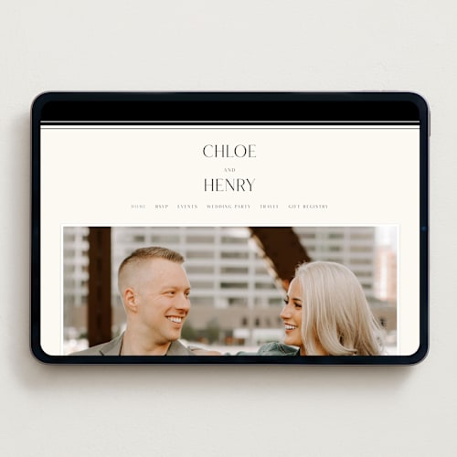 This is a onyx wedding websites by Monika Konieczna called simple elegance printing on digital paper in standard