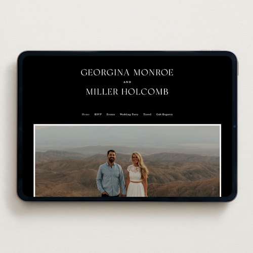 This is a evening wedding websites by Stacey Meacham called modern air printing on digital paper in standard