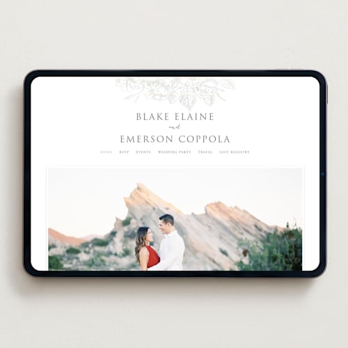 This is a golden wedding websites by Rochelle Renee called gilded wildflowers printing on digital paper in standard