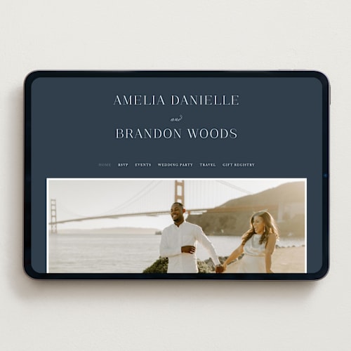 This is a midnight wedding websites by Jessica Williams called elegant flourish printing on digital paper in standard