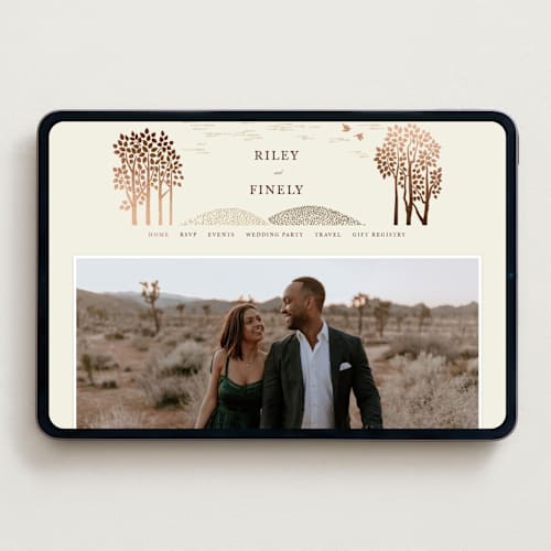 This is a chestnut wedding websites by Paper Sun Studio called in the country printing on digital paper in standard