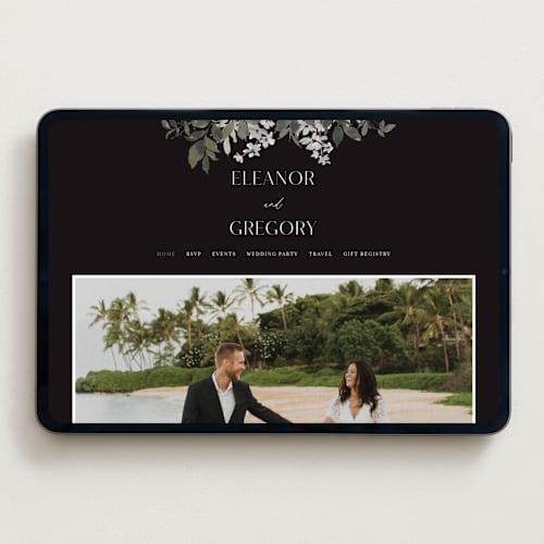 This is a granite wedding websites by Everett Paper Goods called grove printing on digital paper in standard