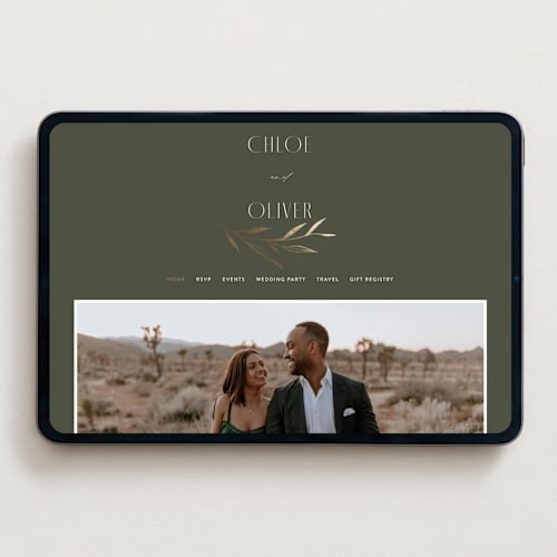 This is a moss wedding websites by Kelly Schmidt called botanical arches printing on digital paper in standard