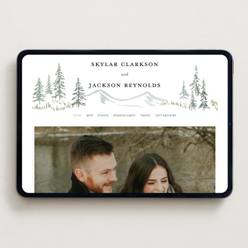 This is a forest wedding websites by Petra Kern called paradise printing on digital paper in standard