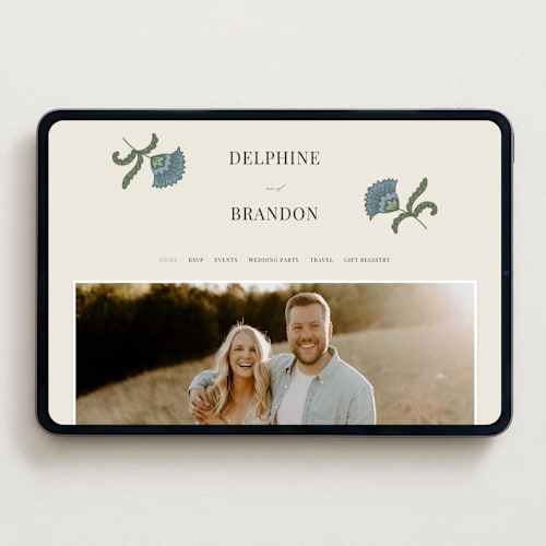 This is a robins egg wedding websites by Jen Owens called century printing on digital paper in standard