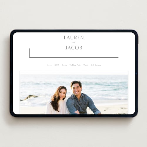 This is a pewter wedding websites by Nicole Walsh called asymmetry printing on digital paper in standard