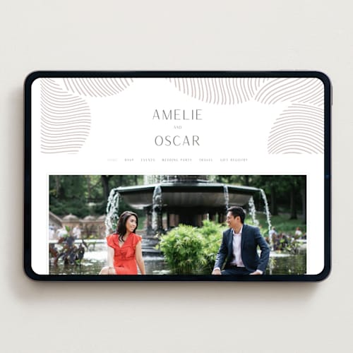 This is a dove grey wedding websites by Elly called waves printing on digital paper in standard