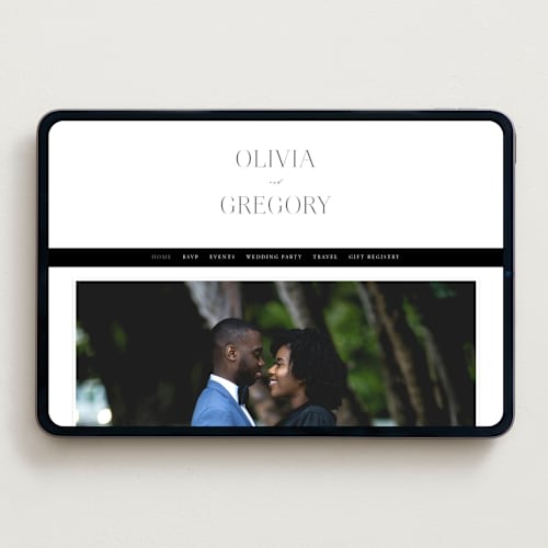This is a lily wedding websites by Hooray Creative called classy type printing on digital paper in standard