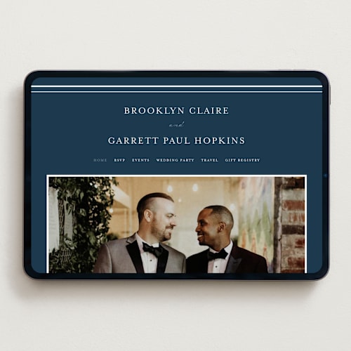 This is a azure wedding websites by Amy Kross called overlapping printing on digital paper in standard