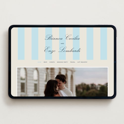 This is a costa wedding websites by Megan Davis called campania printing on digital paper in standard