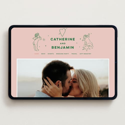 This is a avocado wedding websites by Helena Vitto called crazy little thing called love printing on digital paper in standard