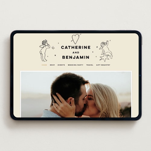 This is a leather wedding websites by Helena Vitto called crazy little thing called love printing on digital paper in standard