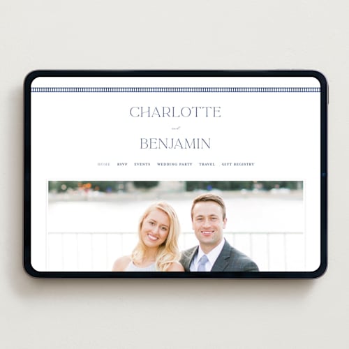This is a lapis wedding websites by Pixel and Hank called starboard printing on digital paper in standard