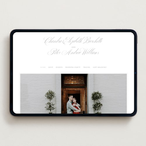 This is a graphite wedding websites by Wildfield Paper Co called calligraphie printing on digital paper in standard