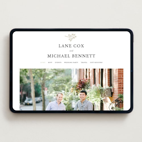 This is a cloud wedding websites by Design Lotus called sense and sensibility printing on digital paper in standard