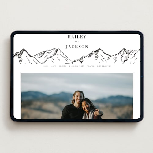 This is a soft black wedding websites by Winston Latchman called etched mountain printing on digital paper in standard