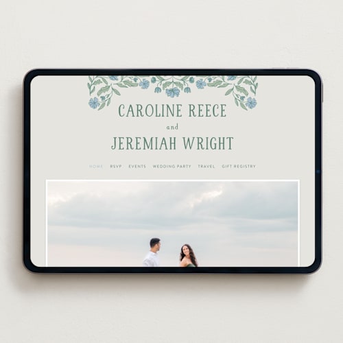 This is a garden wedding websites by Kelly Watkins called botanical printing on digital paper in standard