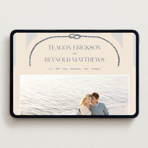 This is a sea breeze wedding websites by Rebecca Durflinger called nautical nuptials printing on digital paper in standard