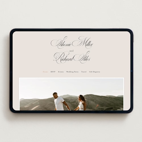 This is a ivory wedding websites by Melanie Kosuge called sibonie printing on digital paper in standard
