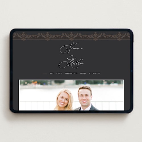 This is a dark chocolate wedding websites by Laura Bolter called eternal love printing on digital paper in standard